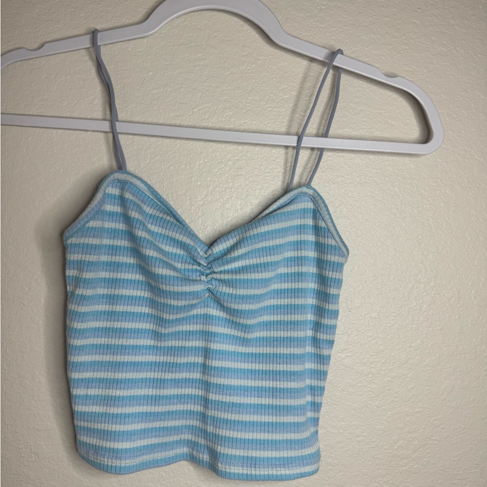 LAST CHANCE PacSun Light Blue and White Striped Camisole